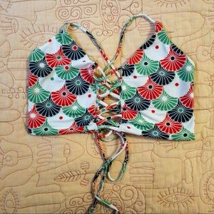 Cupshe Retro Criss-Cross Front Bikini Top